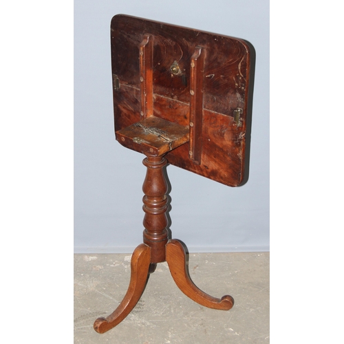 59 - A Georgian tilt topped mahogany table on tripod base, approx 61cm wide