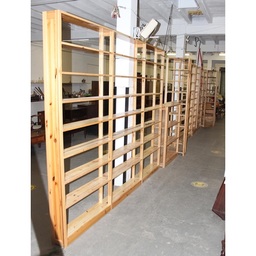 58 - Shelfstore of Maidenhead, a huge quantity of modular pine racking shelves