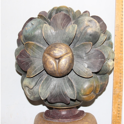 277 - A large Florentine style carved wooden decorative  motif feature of fruit, approx 55cm tall