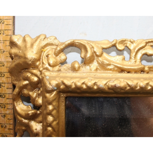 410 - Vintage gilt framed plaster moulded mirror approx. 73cm x 60cm