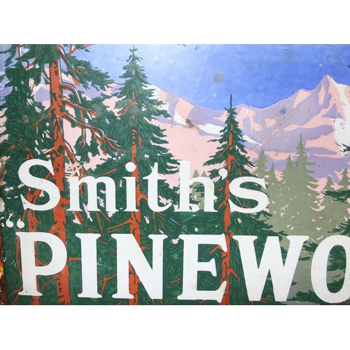 413 - Double sided vintage Smith's Pinewood cigarettes enamel advertising sign approx 50cm x 38cm