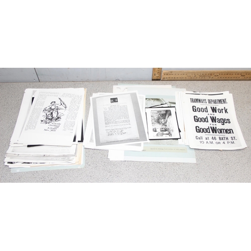 554 - Qty of assorted ephemera, mainly photographs of war related items and papers