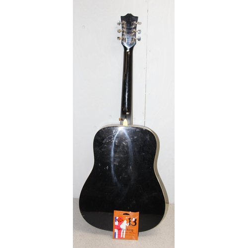 654 - Black Rio acoustic guitar with spare strings