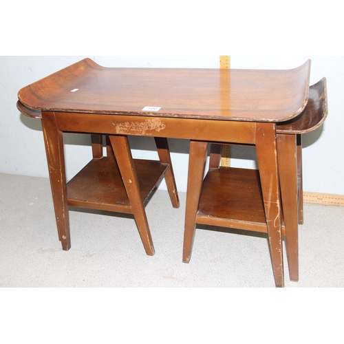 106 - Mid century Remploy nest of 3 bentwood tables