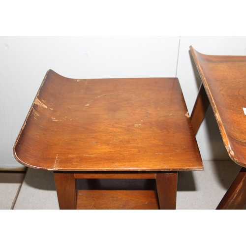 106 - Mid century Remploy nest of 3 bentwood tables