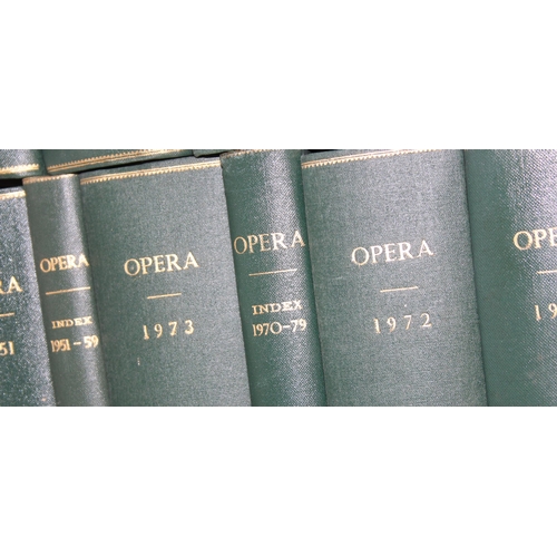 560 - Qty of annually bound opera magazines dating from 1950's onwards 26 in total