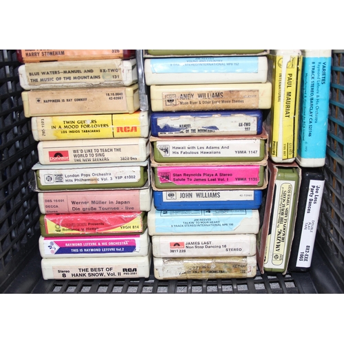 668 - Large qty of 8 track tapes to include Bing Crosby and Jim Reeves