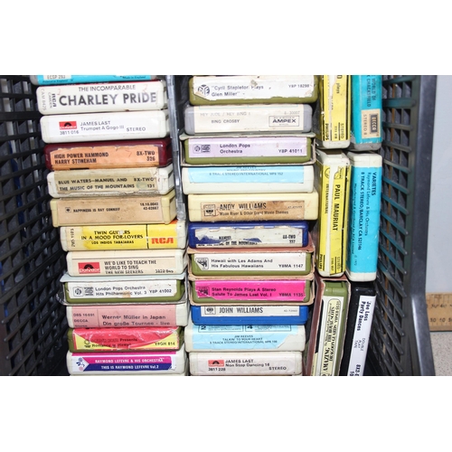 668 - Large qty of 8 track tapes to include Bing Crosby and Jim Reeves