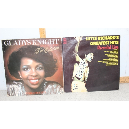 671 - Qty of vinyl LP records to include Gladys Knight and Elvis Presley amongst others