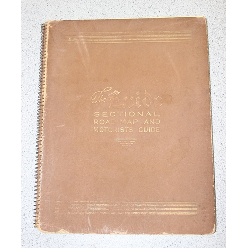 758 - Copy of the ‘Exide’ sectional road map and motorist guide published in the 1930’s includes index of ... 