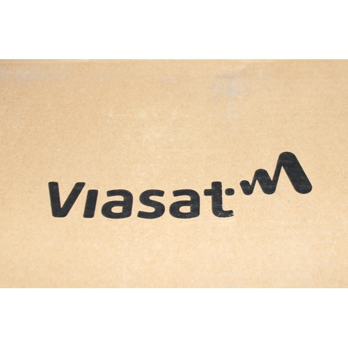 805 - 2 boxes of electronics & cables to include Viasat internet antenna