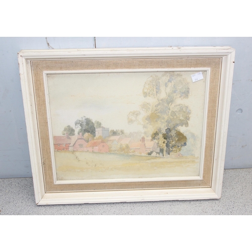 444 - 4 antique and later watercolours to include a marine scape by J E Jamieson