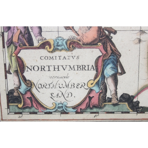 449 - A late 17th or early 18th century map of Northumberland, 'Comitatus Northumbria Vernacule Northumber... 