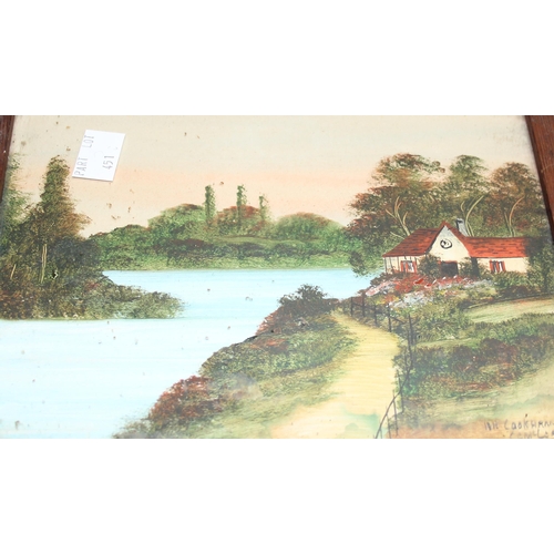 451 - Mixed lot of antique and later paintings and prints to include an original 19th century Lillian Prio... 