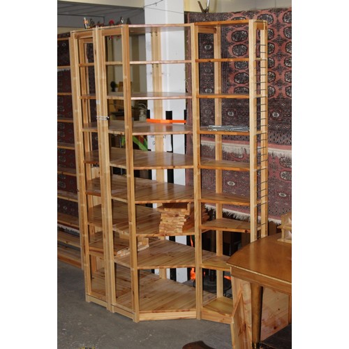 58 - Shelfstore of Maidenhead, a huge quantity of modular pine racking shelves