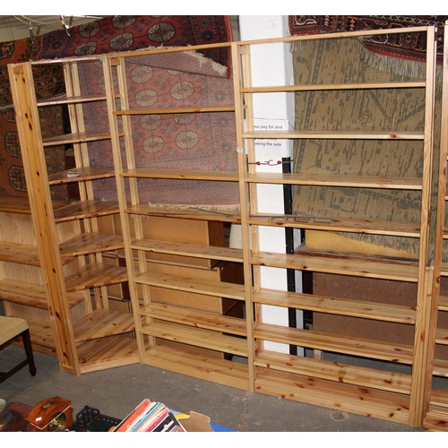 58 - Shelfstore of Maidenhead, a huge quantity of modular pine racking shelves