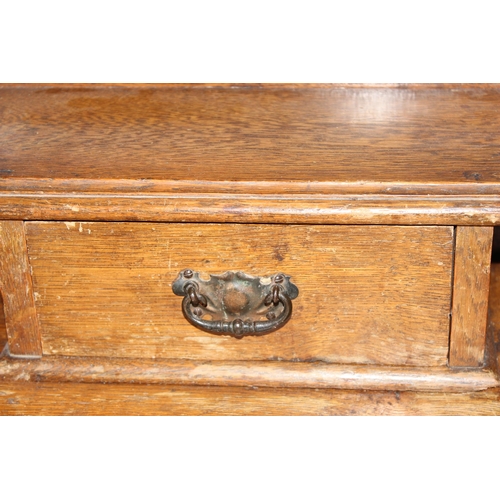 90 - An Arts & Crafts period dressing chest with 3 drawers under a mirror, with Art Nouveau fittings, app... 