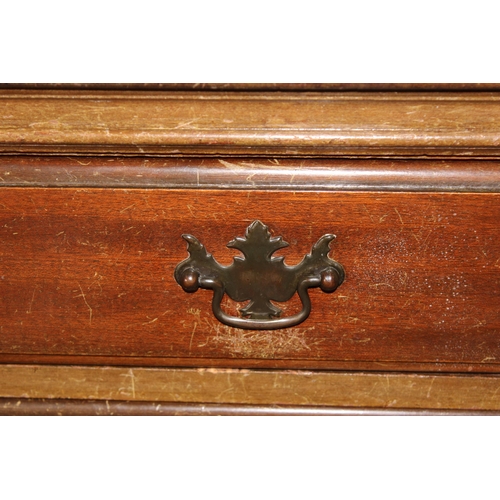 91 - An early 20th century American mahogany 2 over 5 chest on chest style chest of drawers by Harper Fur... 