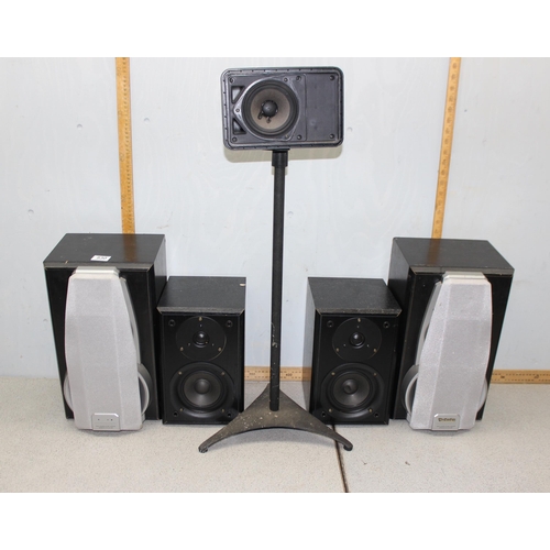 809 - Bose 102 surface mounted speaker, pair of Technics SB-DV280 & a pair of Eltax monitor lll speakers