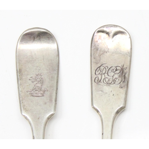 1003 - 2 antique silver forks, Dublin 1859 & London 1905, approx 110.97g gross