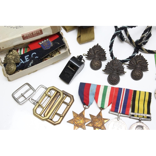 1404 - Major A Waldron RAEC, group of WW2 medals to inc a QE2 Africa General Service (GSM) and 4 WW2 servic... 