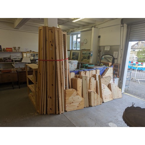 58 - Shelfstore of Maidenhead, a huge quantity of modular pine racking shelves