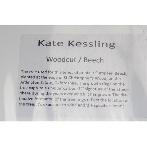 460 - Kate Kessling, Woodcut/ Beech woodblock print, singed lower right in pencil, approx 88cm x 64cm, unf... 