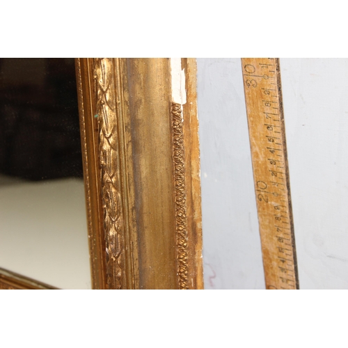 470 - A large antique gilt framed mirror, approx 87cm x 66cm