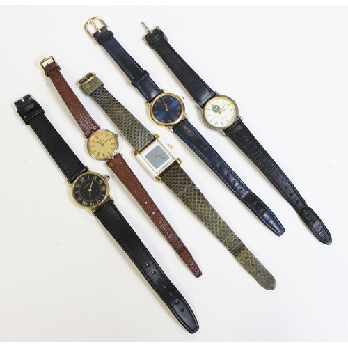 1319 - 5 assorted ladies watches to inc one Wimbledon Tennis related