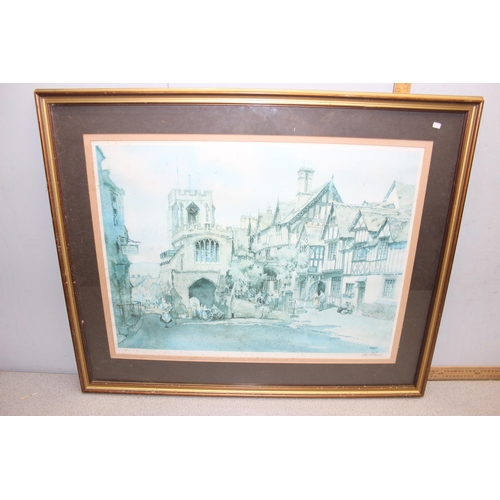 478 - Eric Sturgeon (1920-2001), signed print of Golden Hill, Shaftsbury, Dorset & another signed print by... 