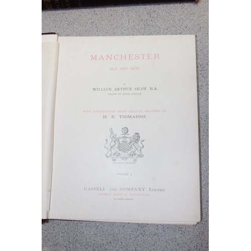 573 - Manchester Old and New by Shaw, William Arthur 1865-1943, 3 volumes published by Cassell & Co in dec... 