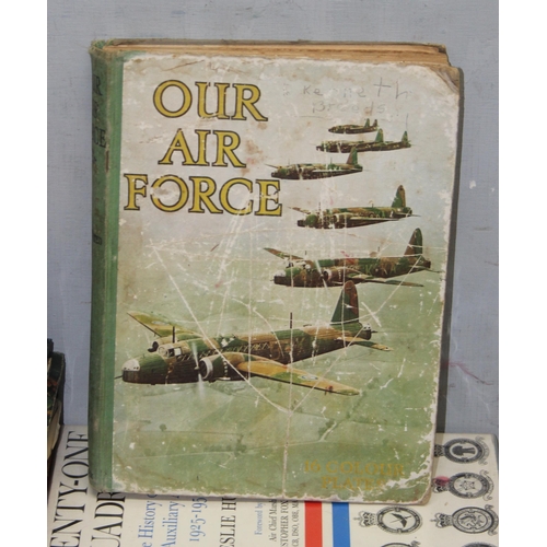 576 - Qty of war related books to include a Raid spotters notebook, Secret water by Arthur Ransome and a q... 