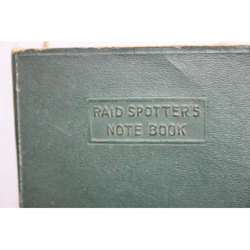 576 - Qty of war related books to include a Raid spotters notebook, Secret water by Arthur Ransome and a q... 