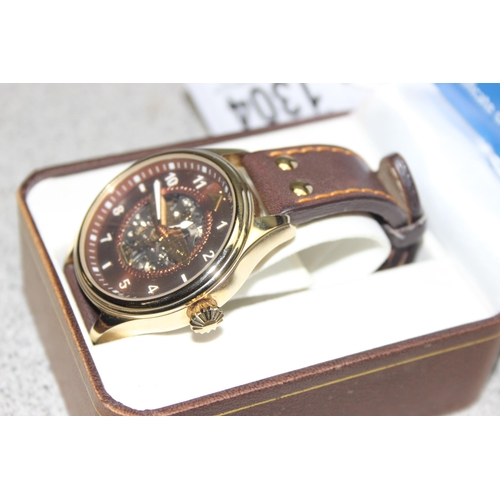 1304 - Boxed Bradford Exchange 75th anniversary of the Battle of Britain Spitfire watch with COA