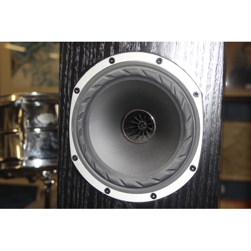 812 - A pair of FYNE Audio F501 black floor standing speakers