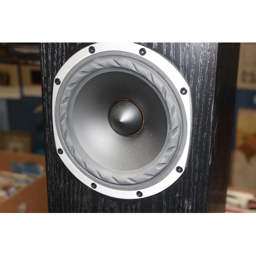 812 - A pair of FYNE Audio F501 black floor standing speakers