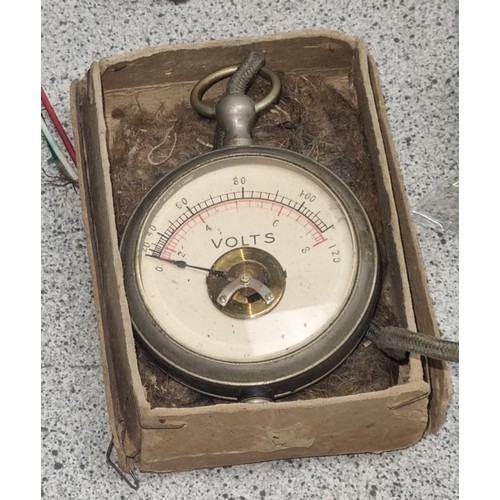 702 - Vintage Bakelite telephone model number 328L FWR67/2A and a vintage pocket voltmeter