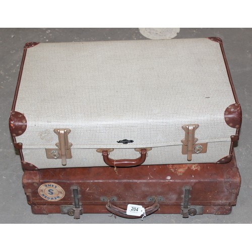 204 - 2 Vintage suitcases models by Fleetline and Revelation