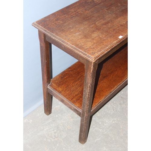 18 - An early 20th century oak hall table, approx 114cm x 43cm