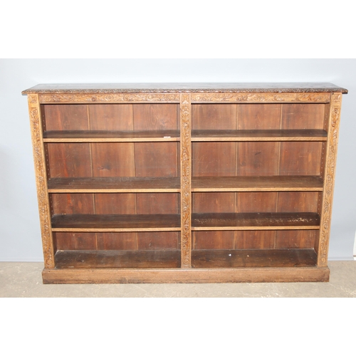 3 - An impressive late 19th century or early 20th century English antique Jacobean influence oak double ... 