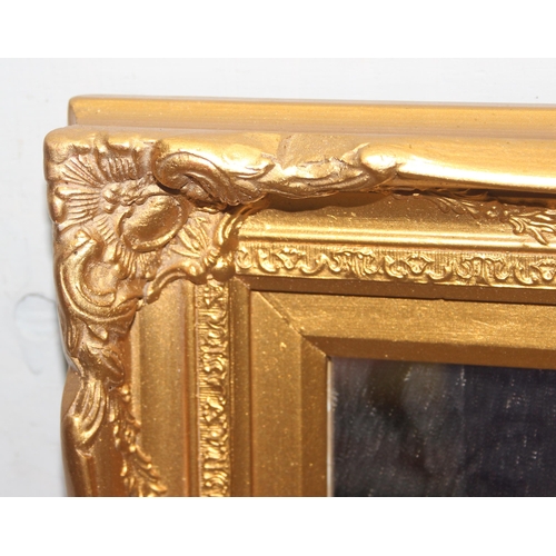 414 - A vintage gilt framed mirror, approx 53cm x 43cm