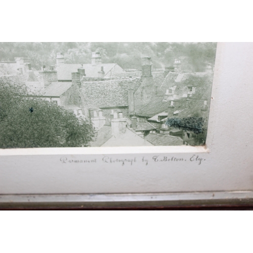 429 - An early 20th century oak framed panoramic photograph of the city of Ely, Cambridgeshire by T. Bolto... 