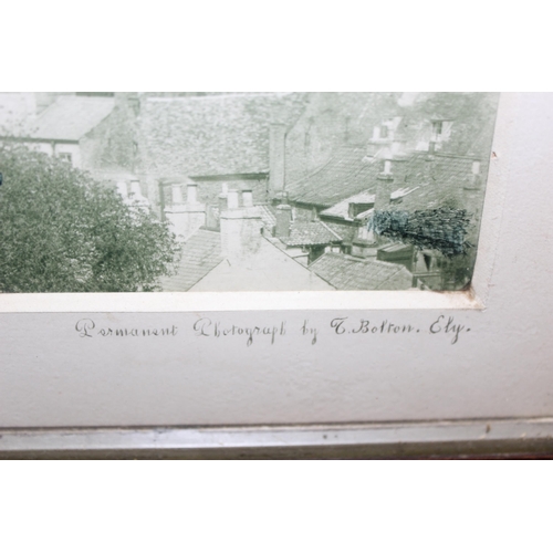 429 - An early 20th century oak framed panoramic photograph of the city of Ely, Cambridgeshire by T. Bolto... 