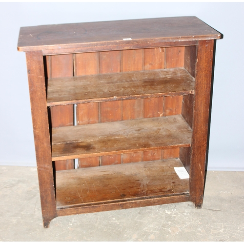 51 - An antique stained pine bookcase, approx 96cm wide