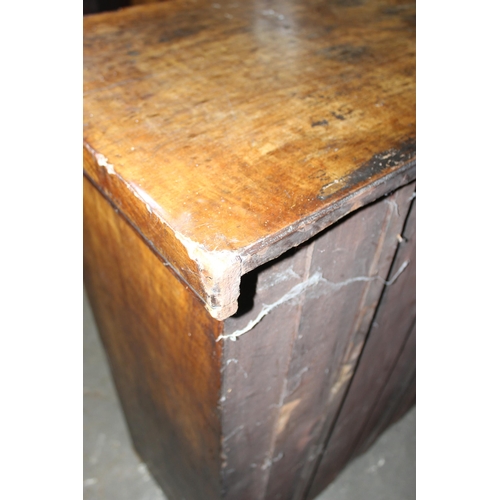 52 - An early 20th century mahogany chest of drawers with Art Nouveau handles, approx 101cm wide