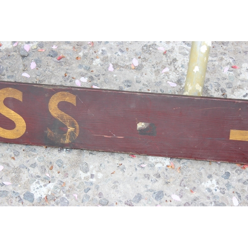 440 - An extremely large painted wooden railway sign 