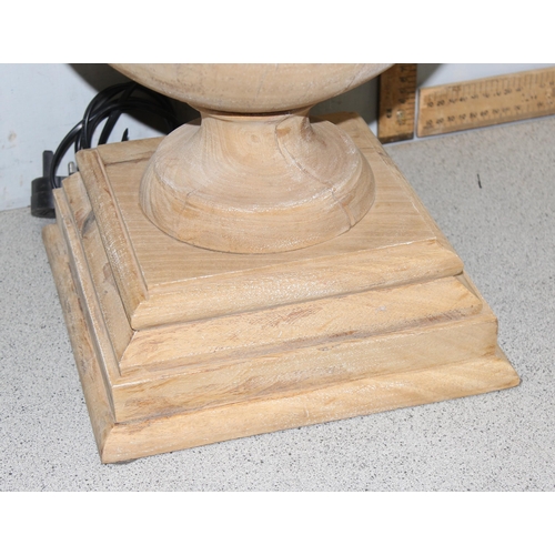 253 - An extremely large turned wooden lamp base, approx 75cm tall