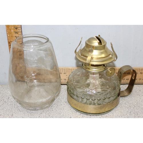 265 - 6 NOS Chalwyn Consul oil lamps to in 246/54, 2 glass shades and a number of metal reflectors, with o... 