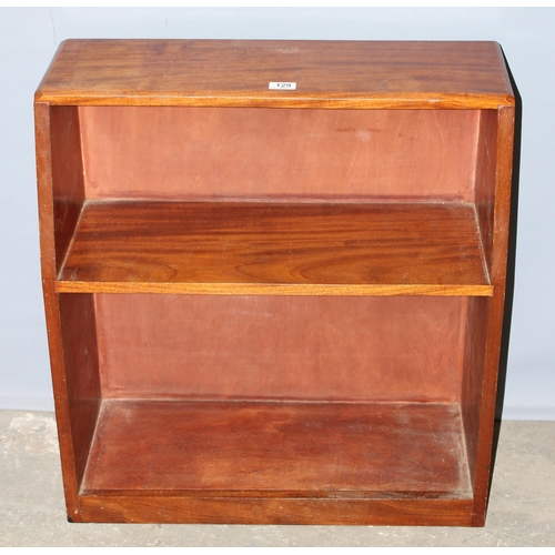 129 - Retro wooden bookcase, approx 69cm wide