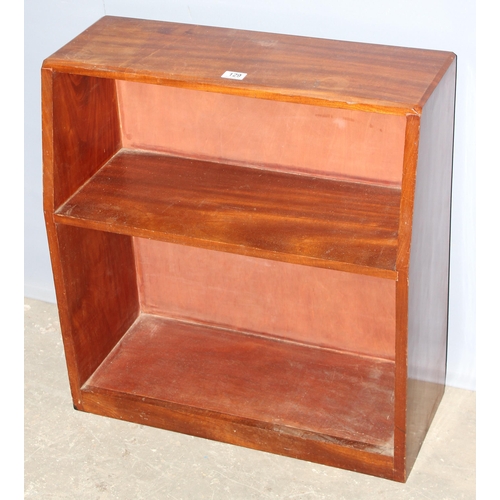 129 - Retro wooden bookcase, approx 69cm wide